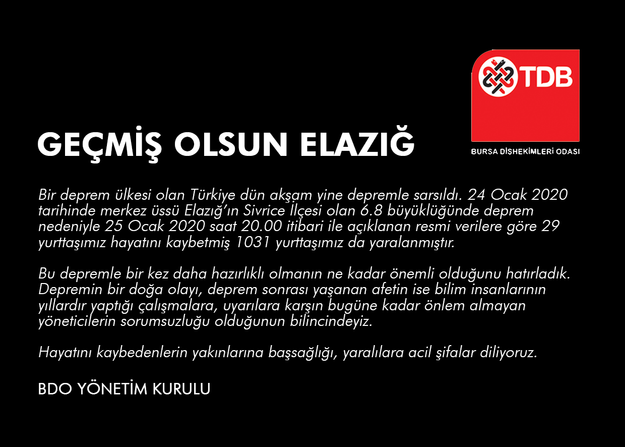 Geçmiş Olsun Elazığ