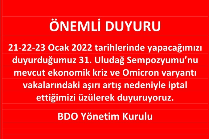 ÖNEMLİ DUYURU
